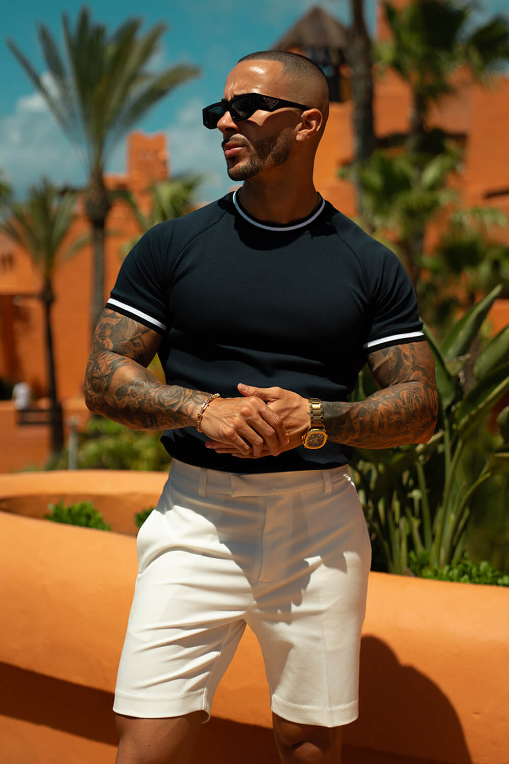 Velari Luxe Tee - Navy