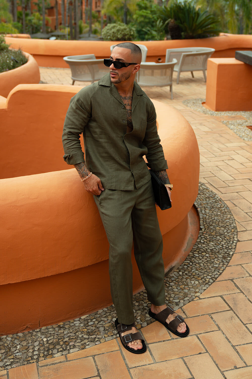 Varelli Linen Shirt - Olive