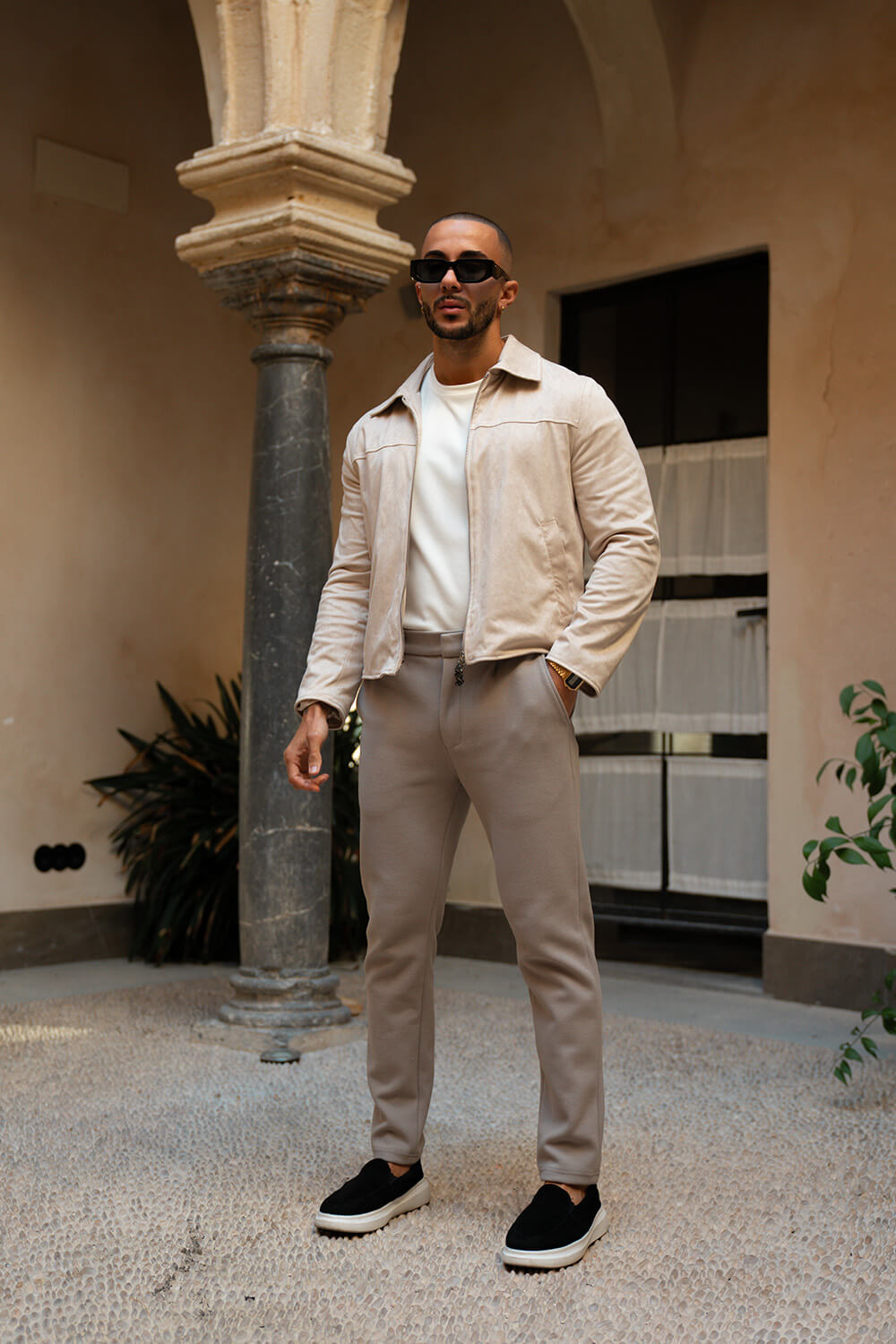 Palmero Suede Jacket - Stone