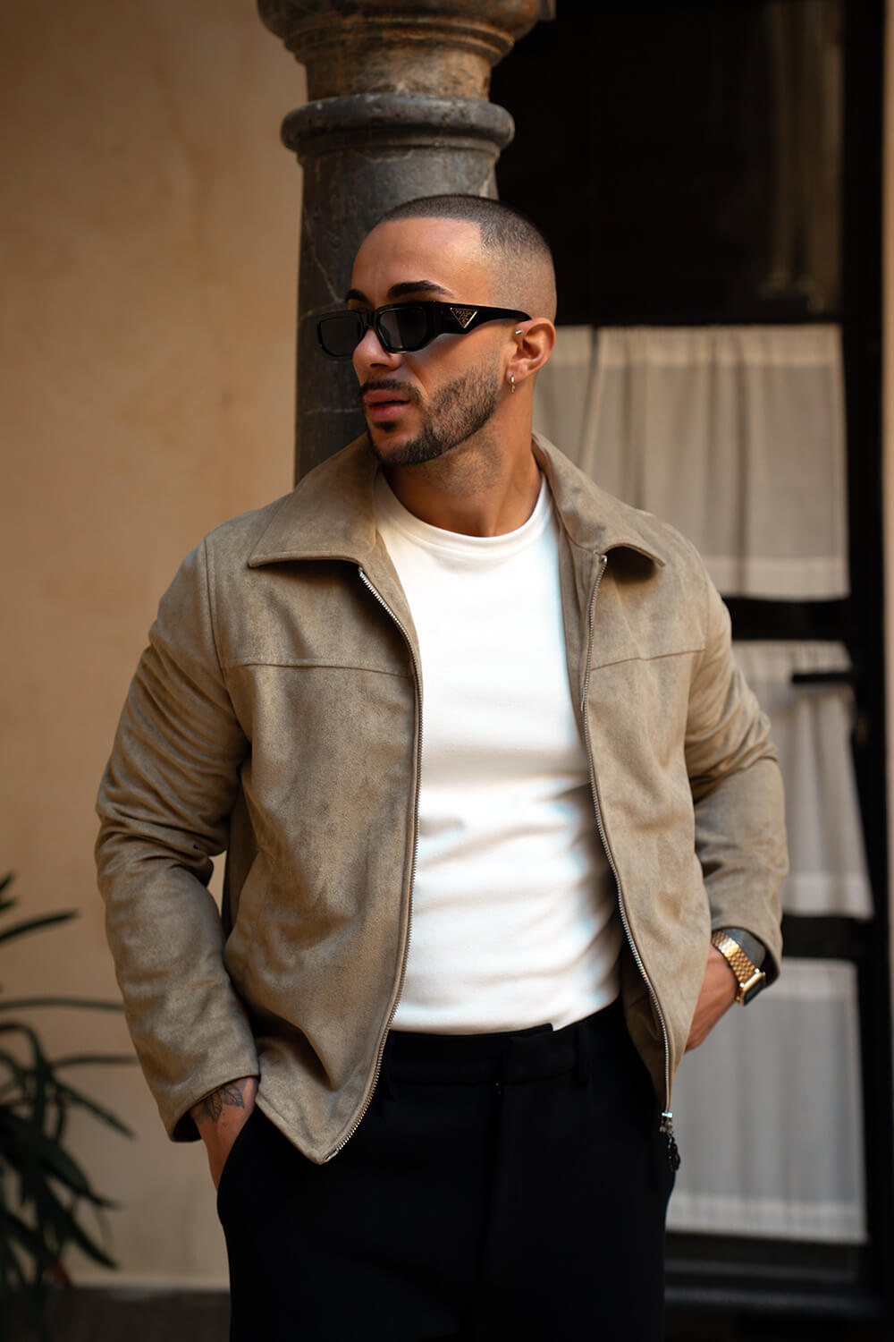 Palmero Suede Jacket - Tan