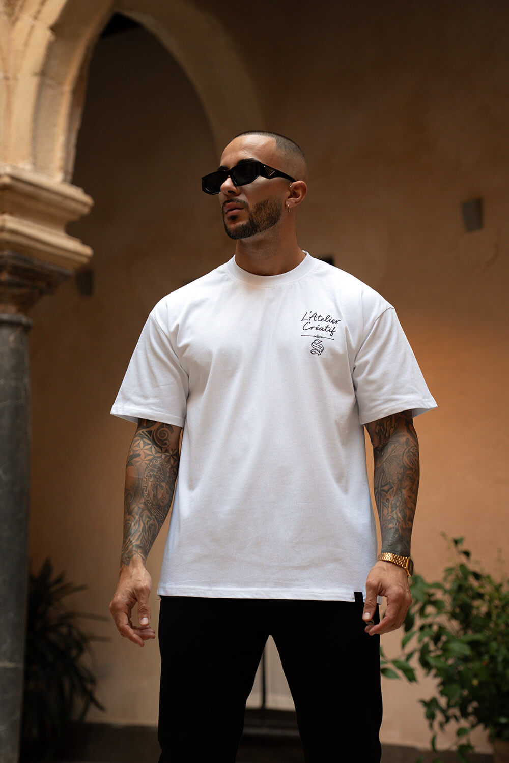 Atelier Script Tee - White