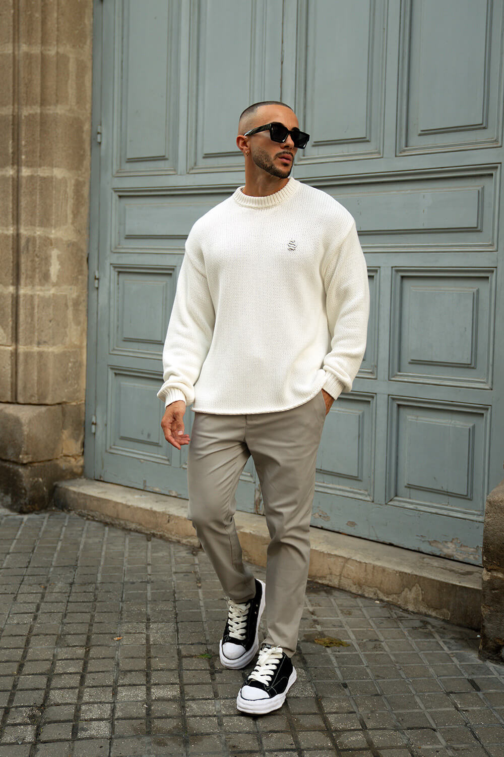 Aurelle Cable Knit Sweater - Off White