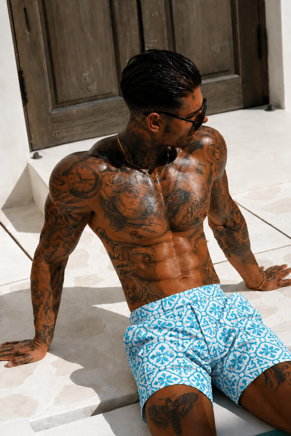 Azulejo Swim Shorts - White