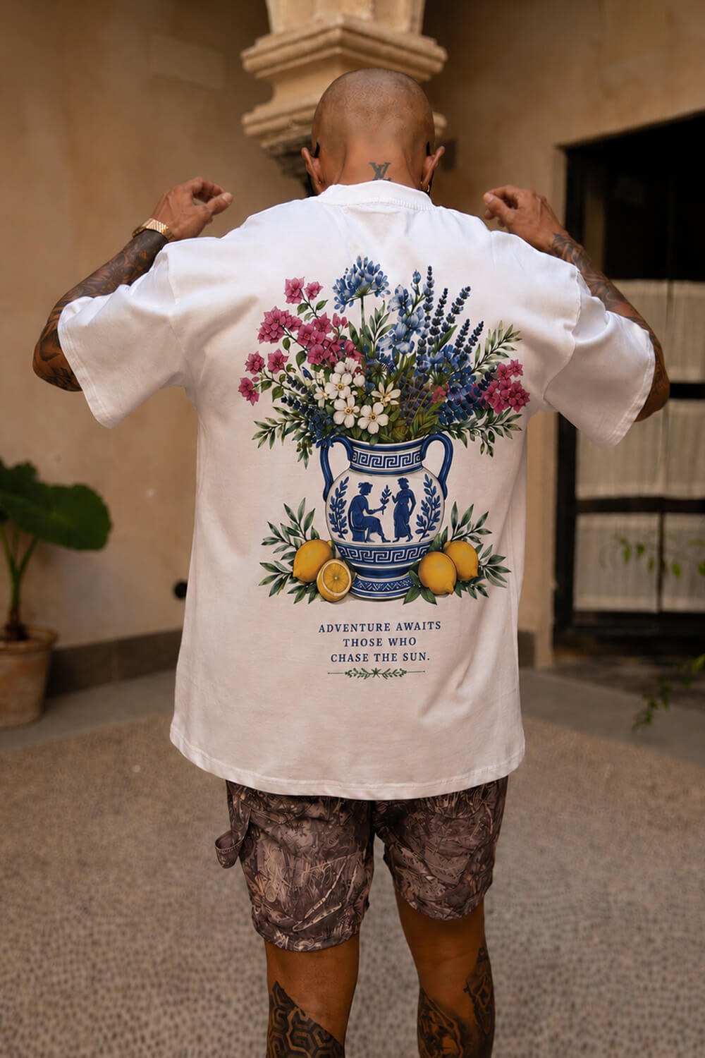 Greek Vase Tee  - White