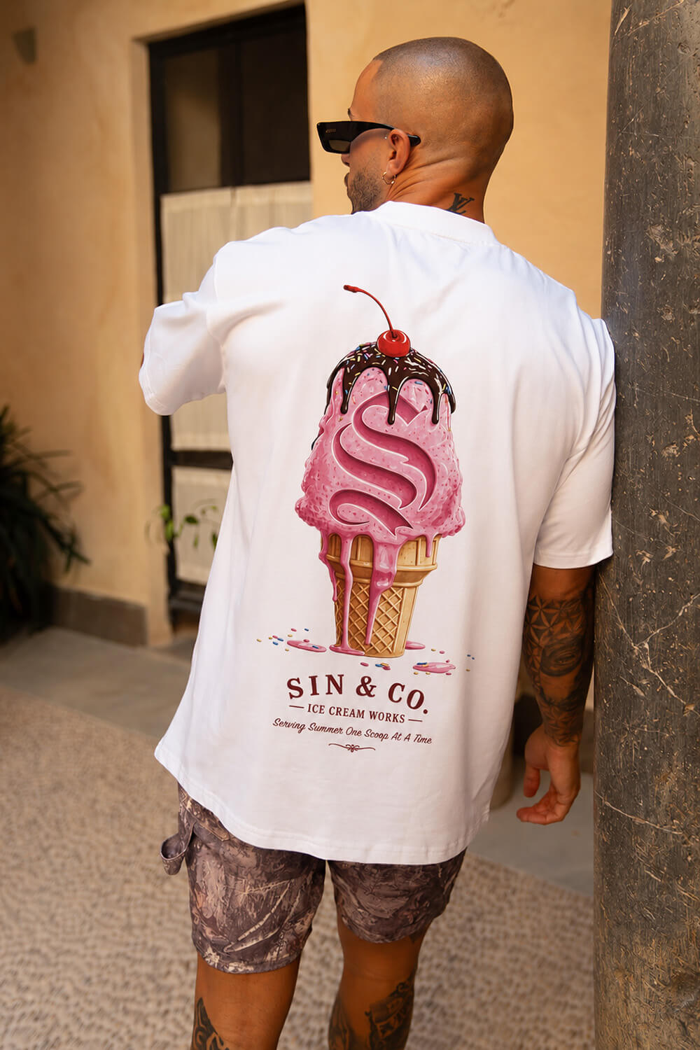 Ice Cream Co Tee  - White