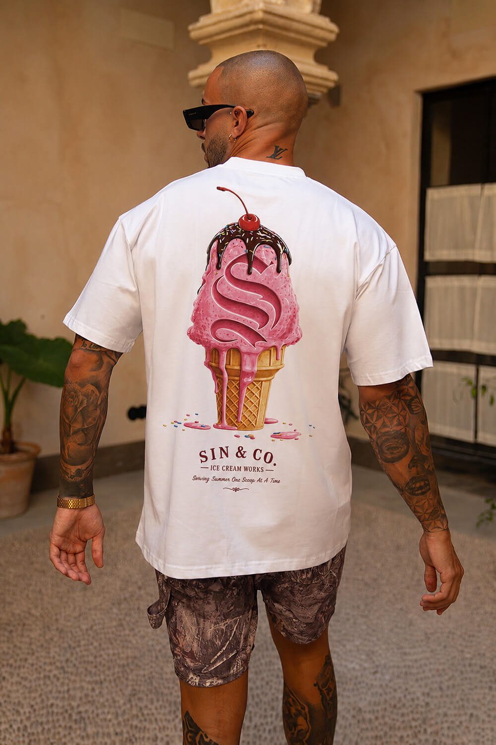 Ice Cream Co Tee  - White