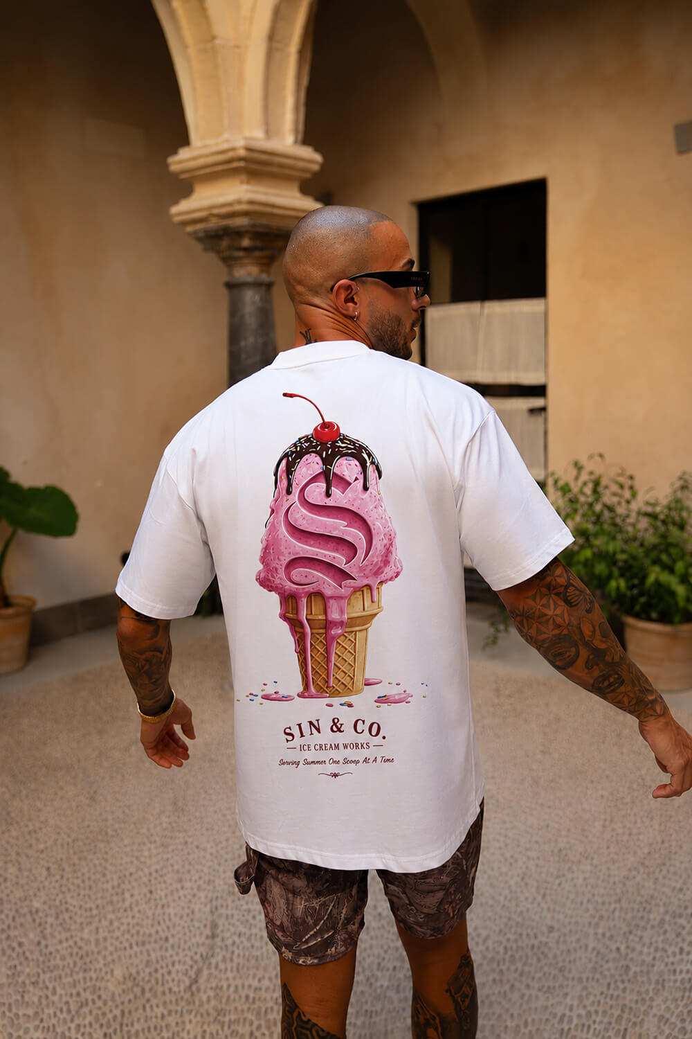 Ice Cream Co Tee  - White