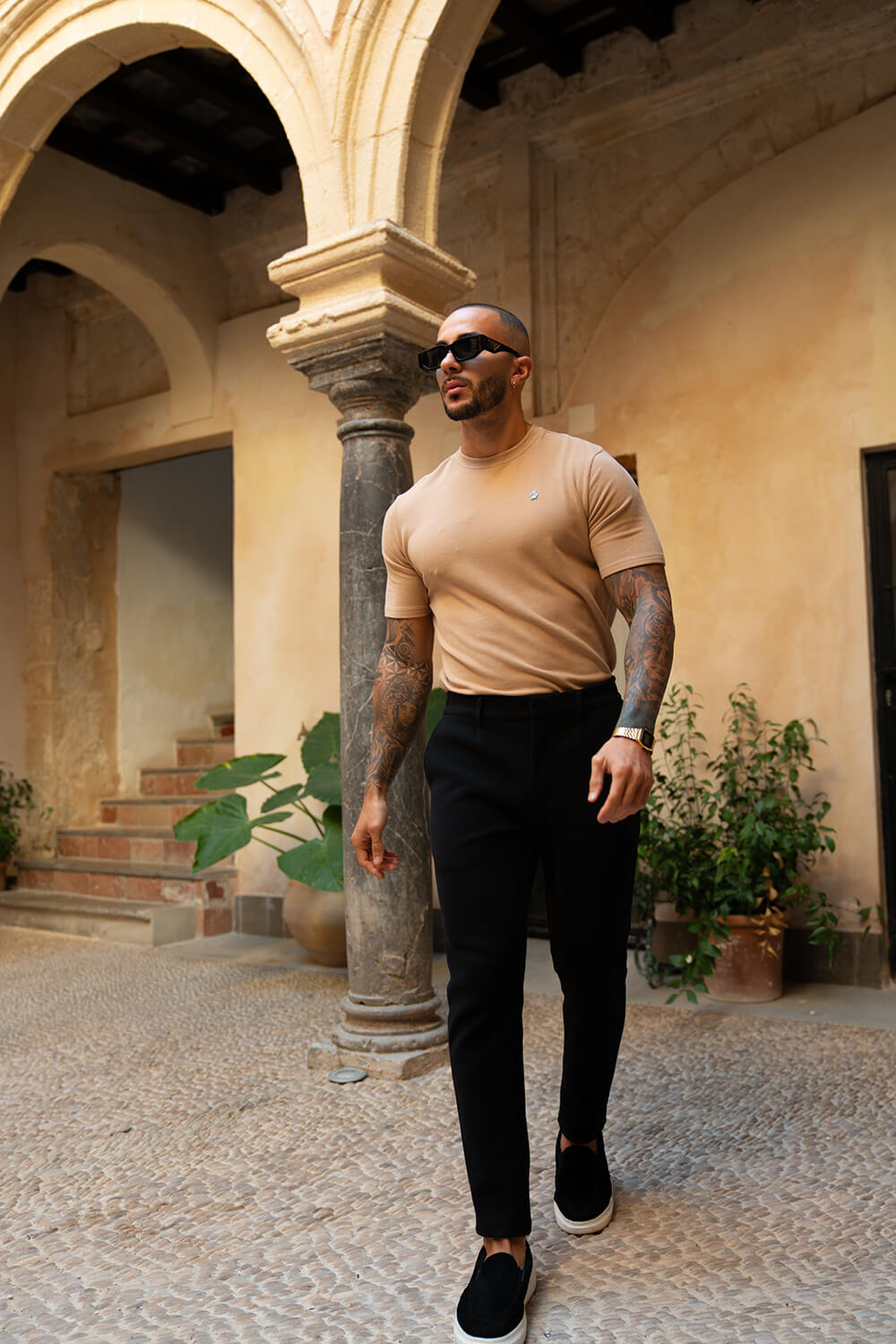 Luxe Knit Tee - Beige