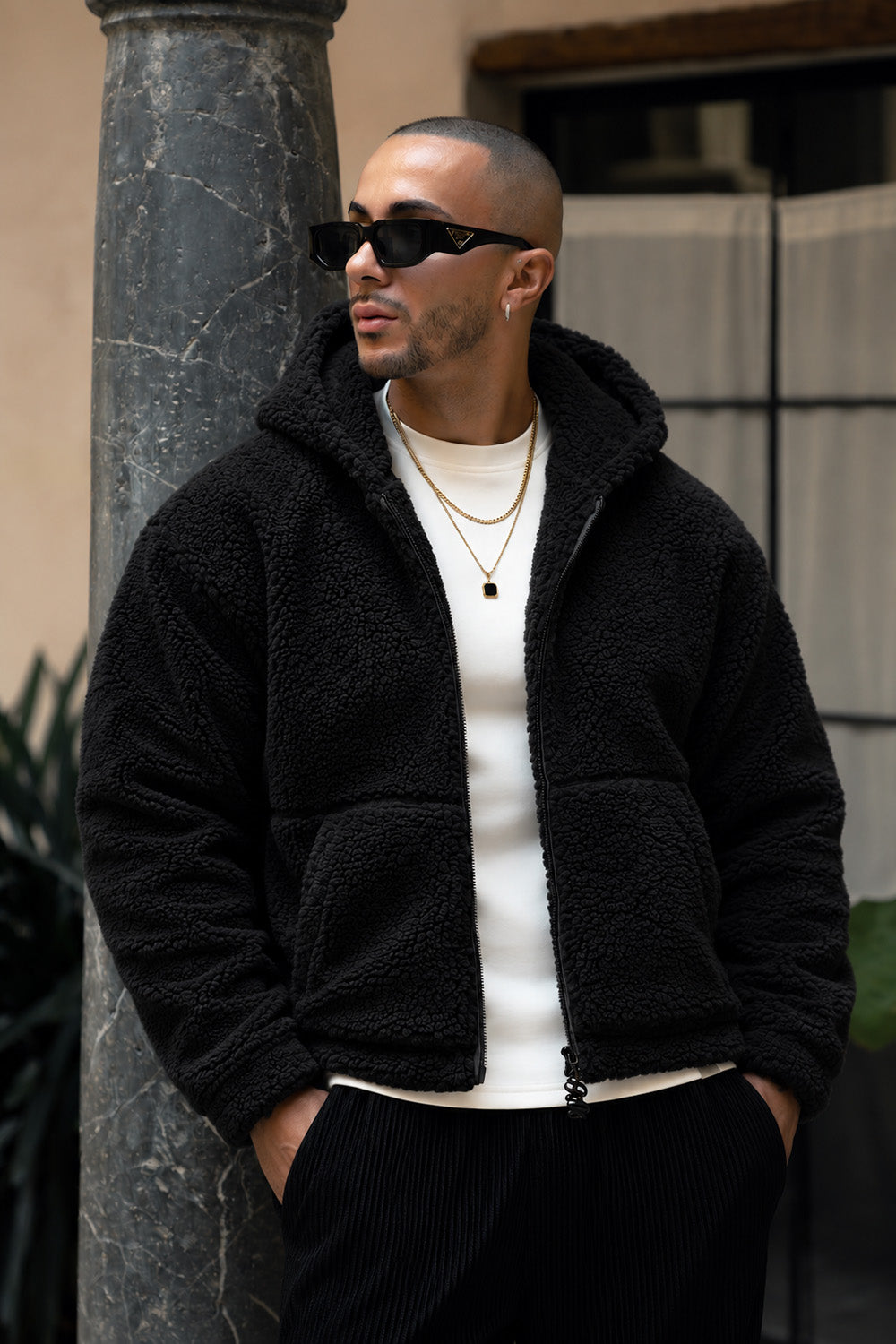 Aspen Borg Jacket - Black