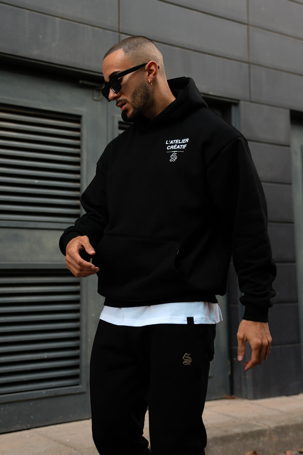 Atelier Circle Hoodie - Black