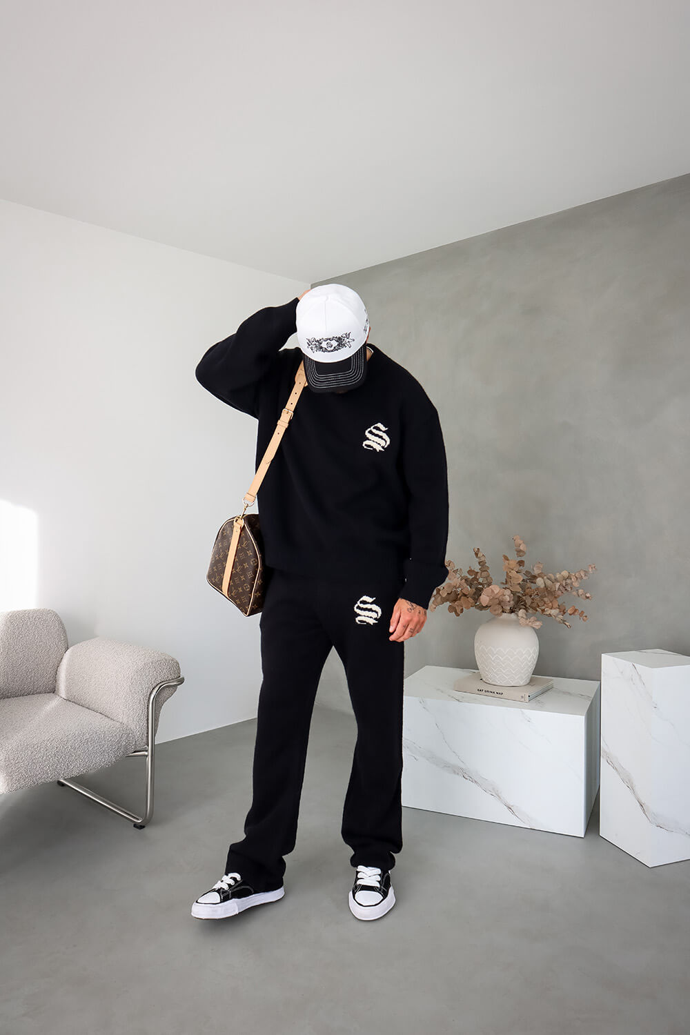 Palais Knitted Joggers - Black