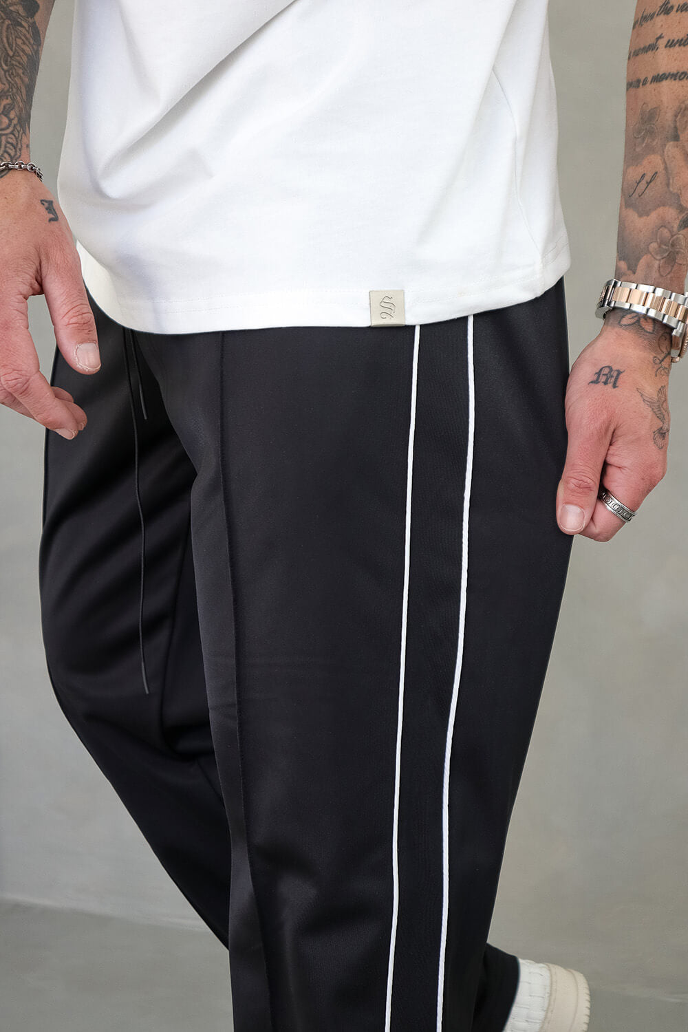 Piping Smart Joggers - Black