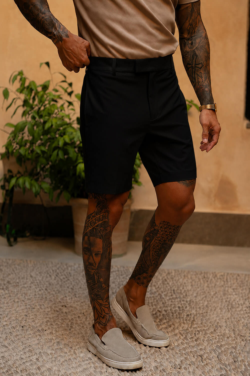 Ravello Tailored Shorts - Black