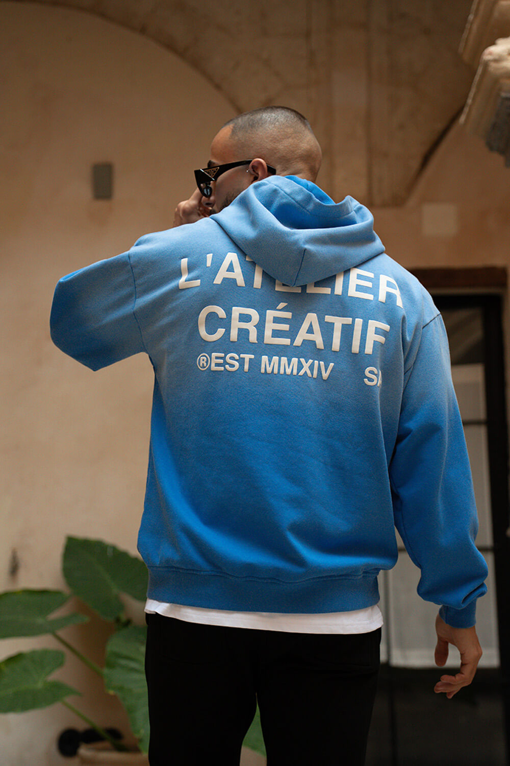 Atelier Acid Fade Hoodie - Blue