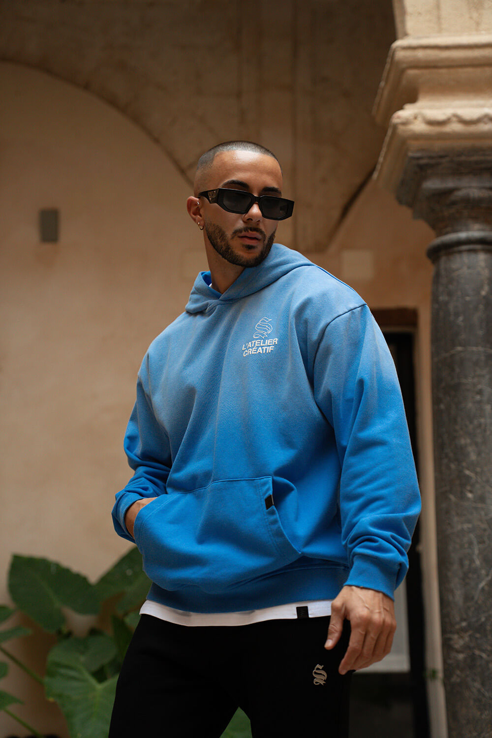 Atelier Acid Fade Hoodie - Blue