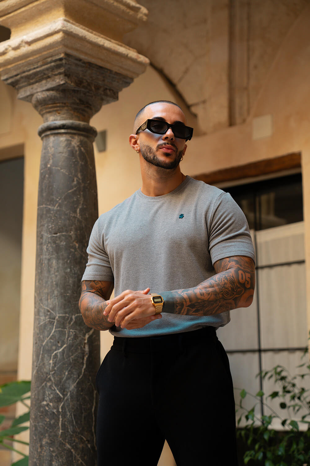 Luxe Knit Tee - Grey