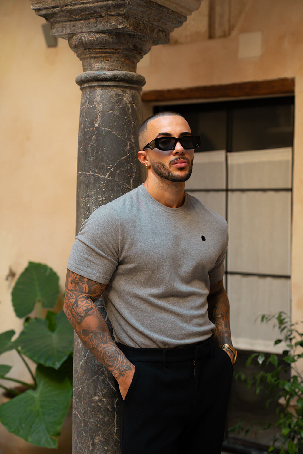 Luxe Knit Tee - Grey