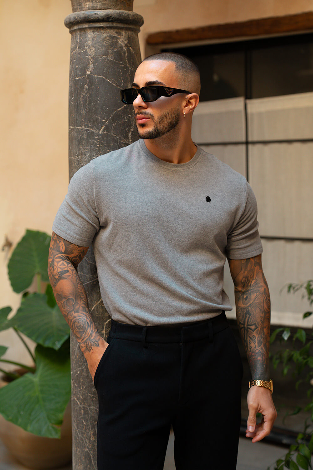Luxe Knit Tee - Grey