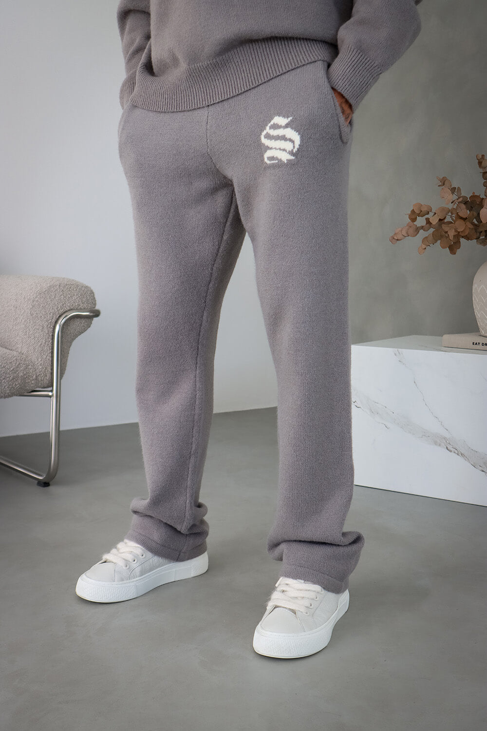 Palais Knitted Joggers - Grey