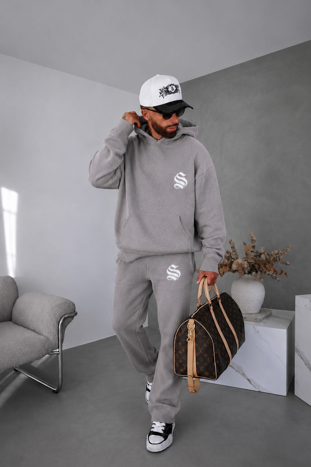 Palais Knitted Hoodie - Grey