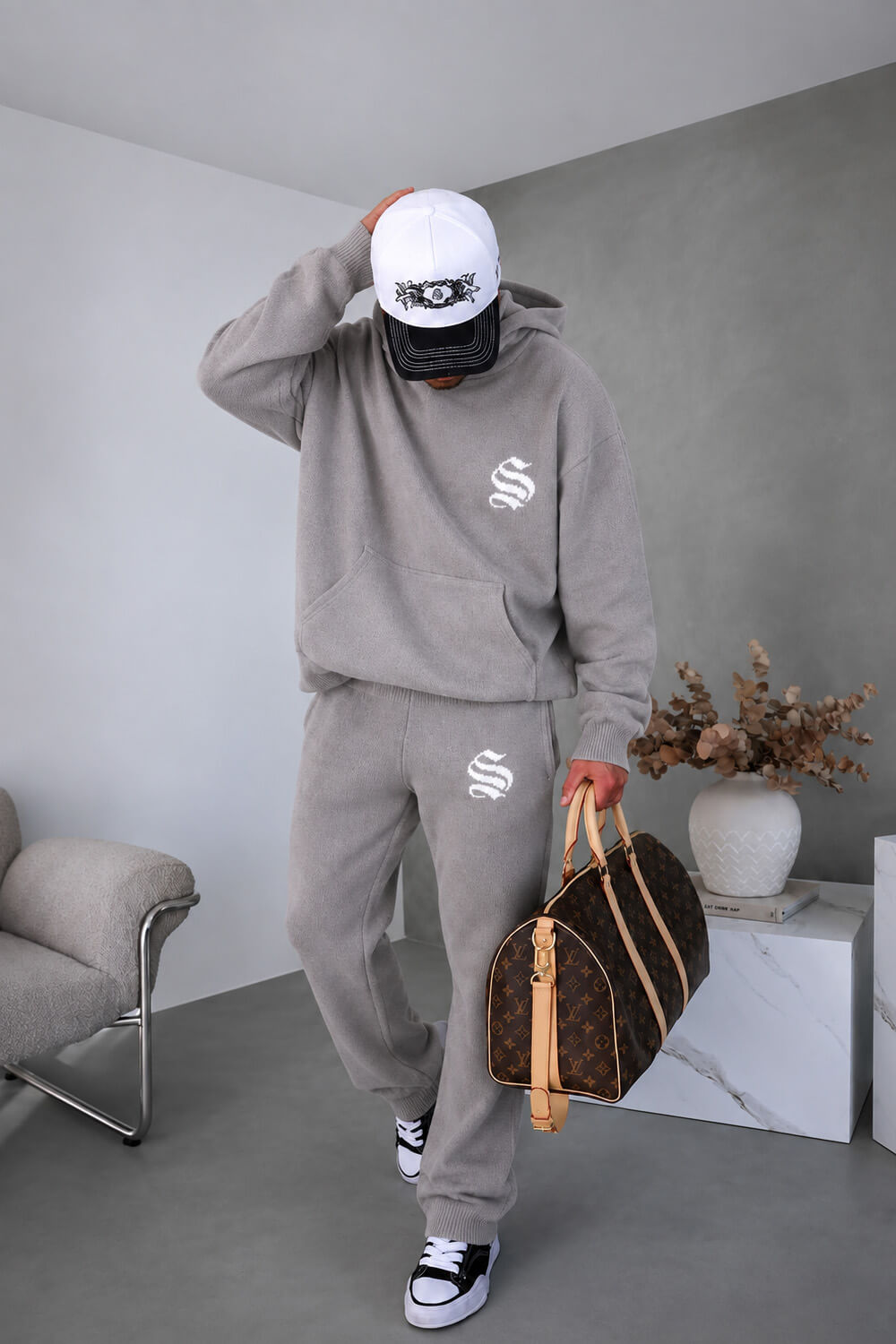 Palais Knitted Hoodie - Grey