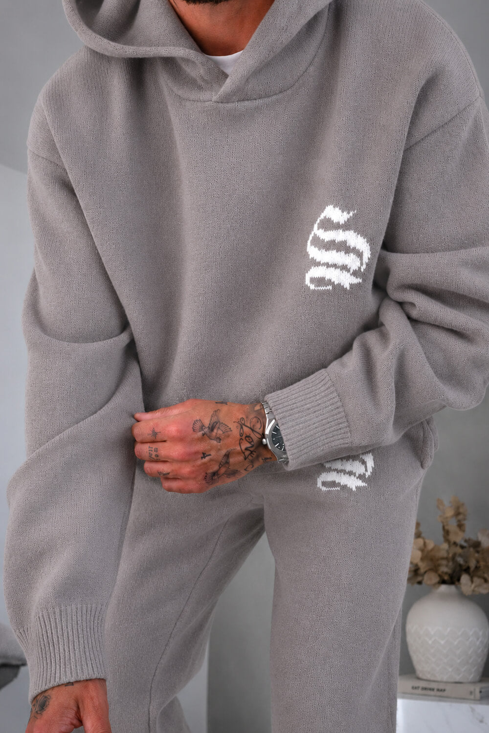 Palais Knitted Hoodie - Grey