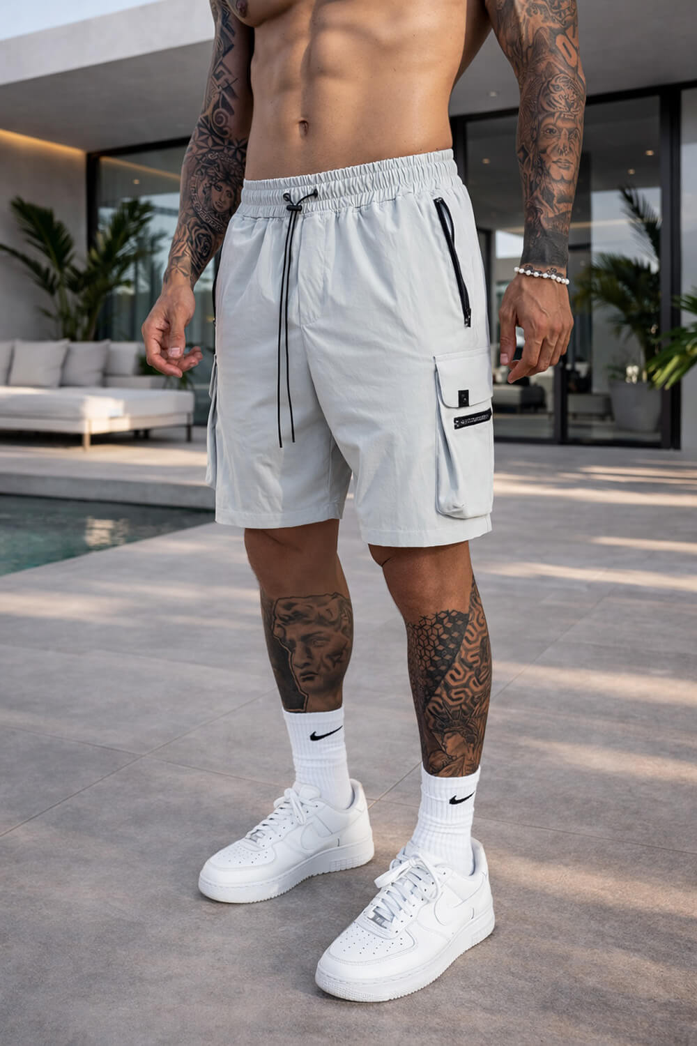 Raptor Cargo-Shorts – Grau