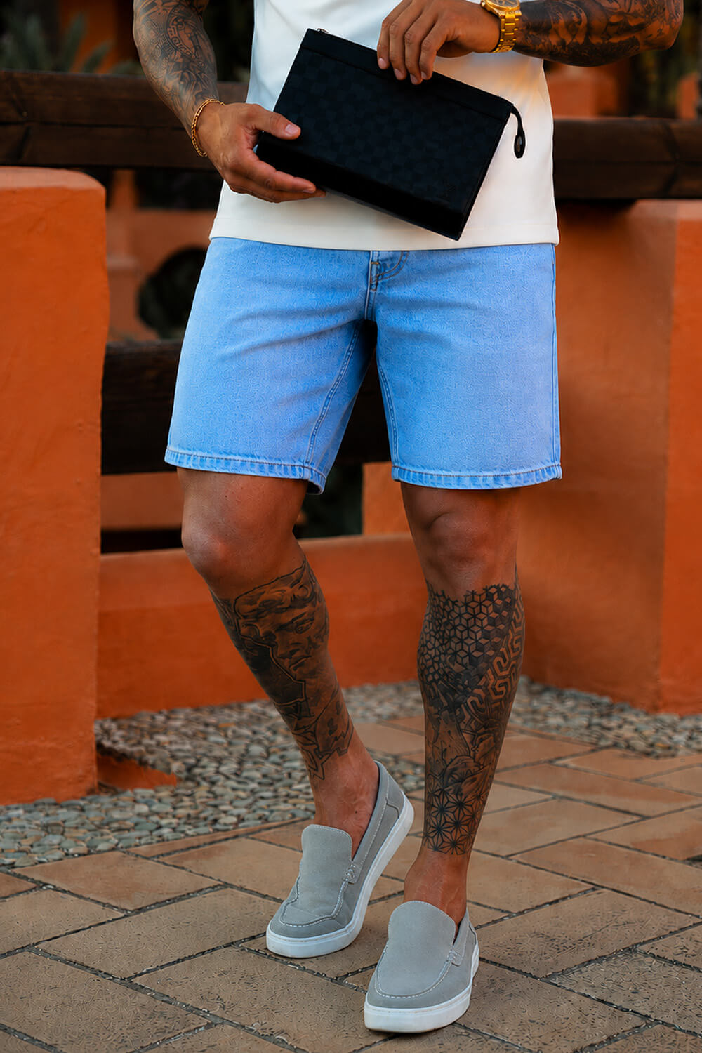 Azure Denim Shorts - Light Blue
