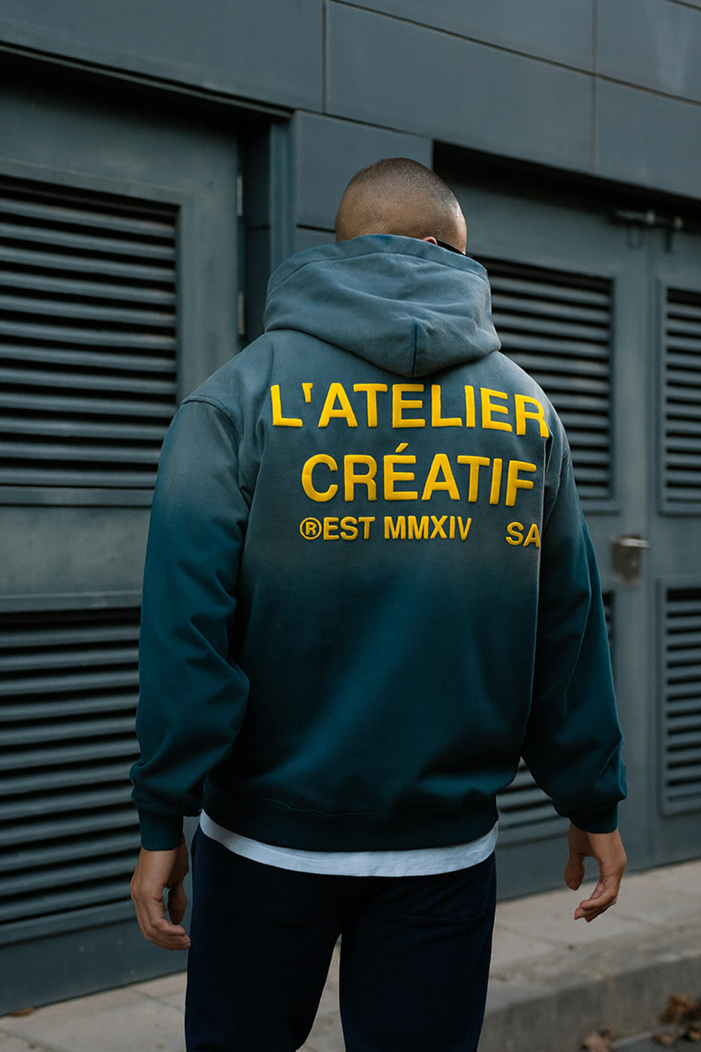 Atelier Acid Fade Hoodie - Navy