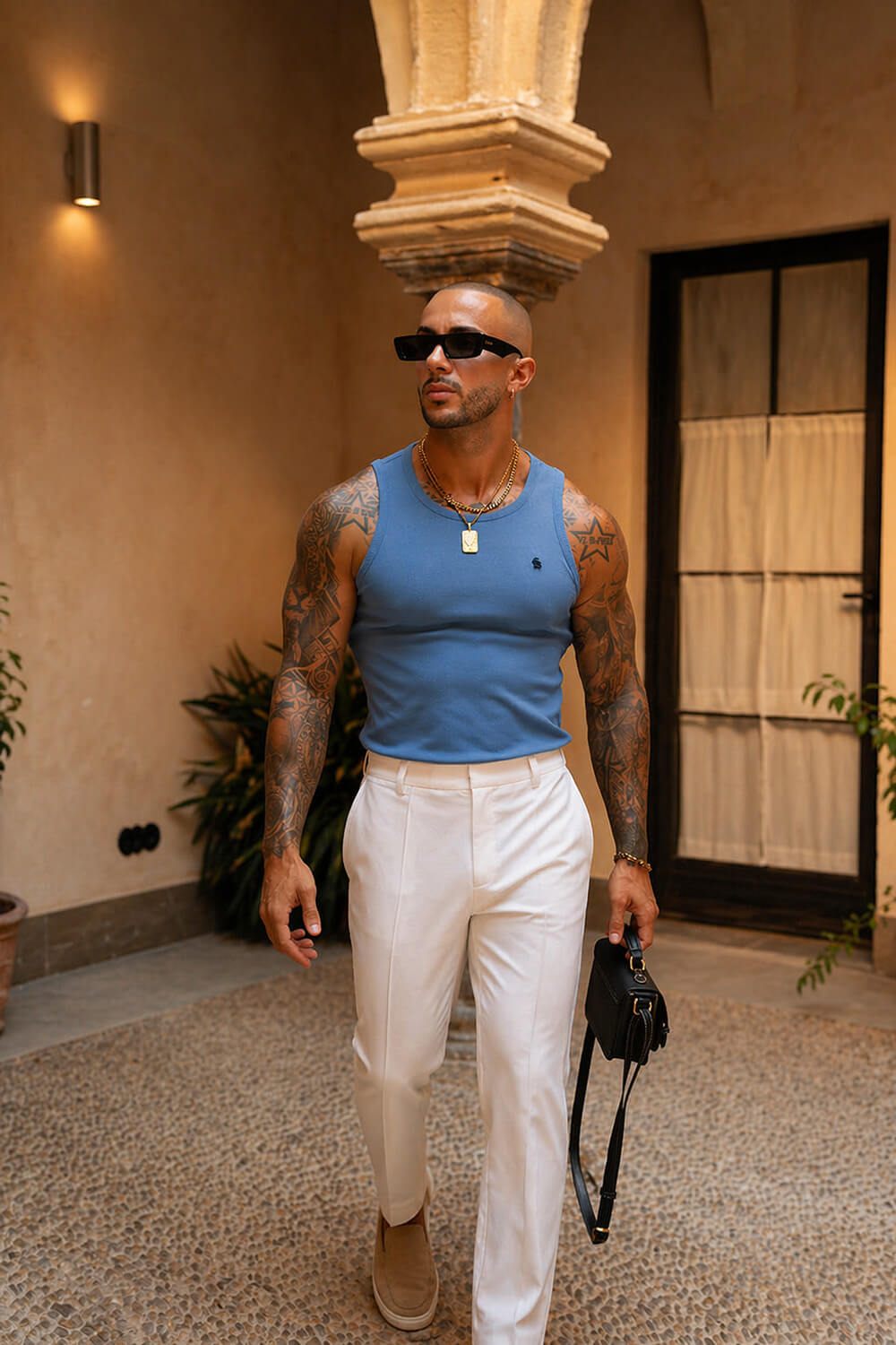Cannes Luxe Vest - Powder Blue