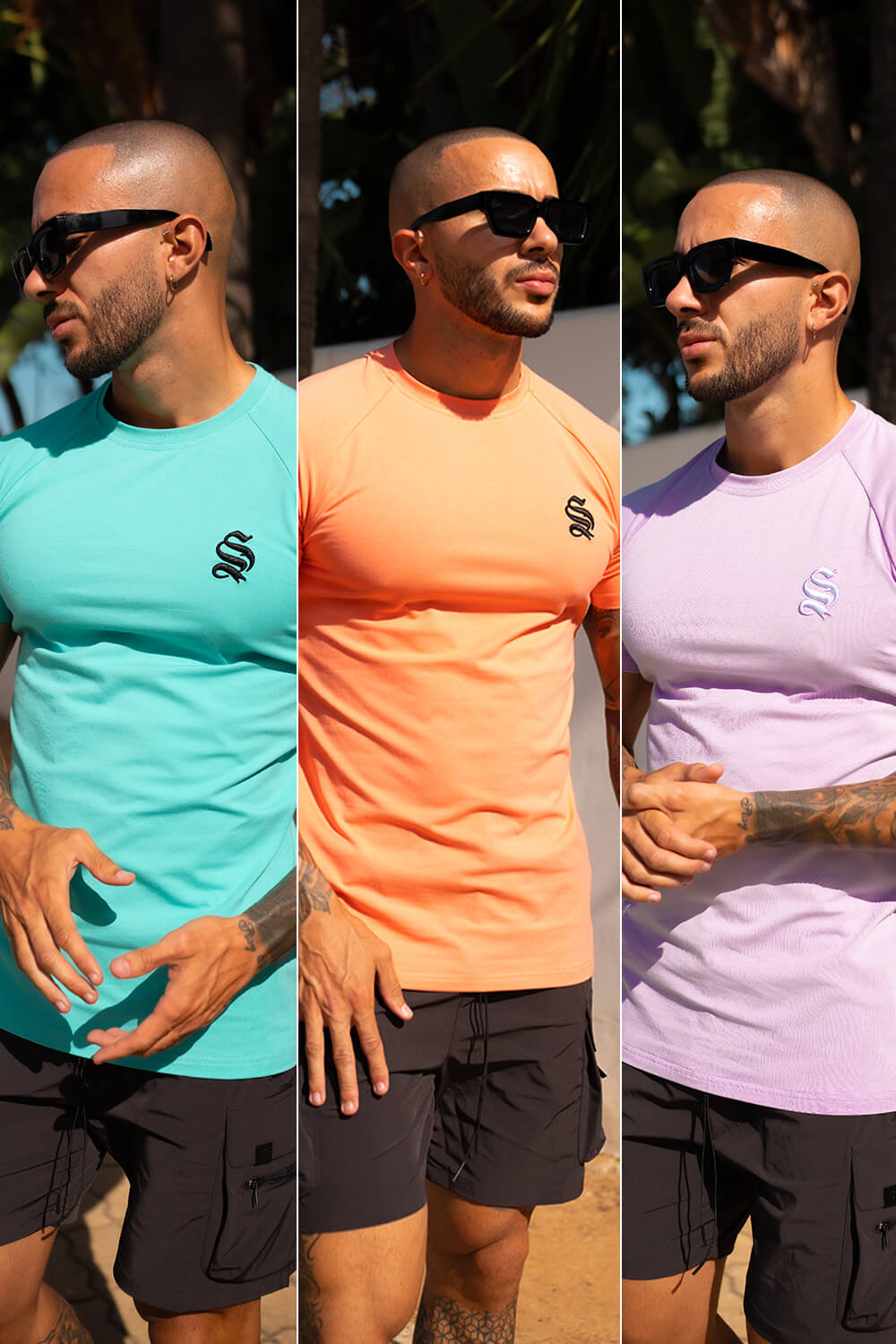 Core Tee 3-Pack - Mint/Coral/Lilac