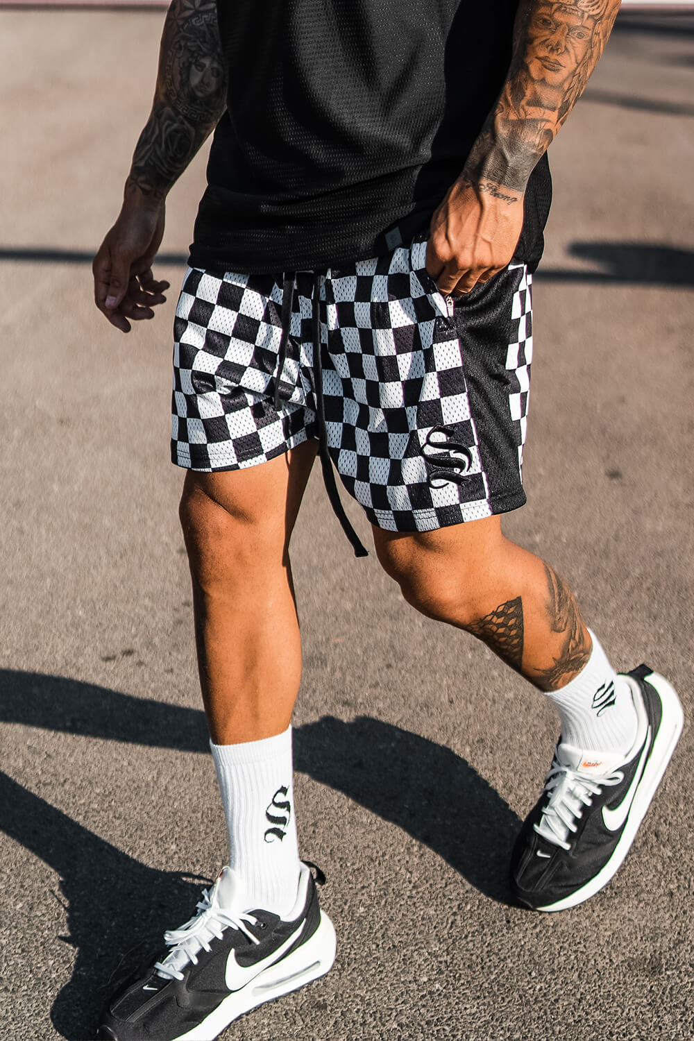 Varsity Mesh Shorts - Checkerboard