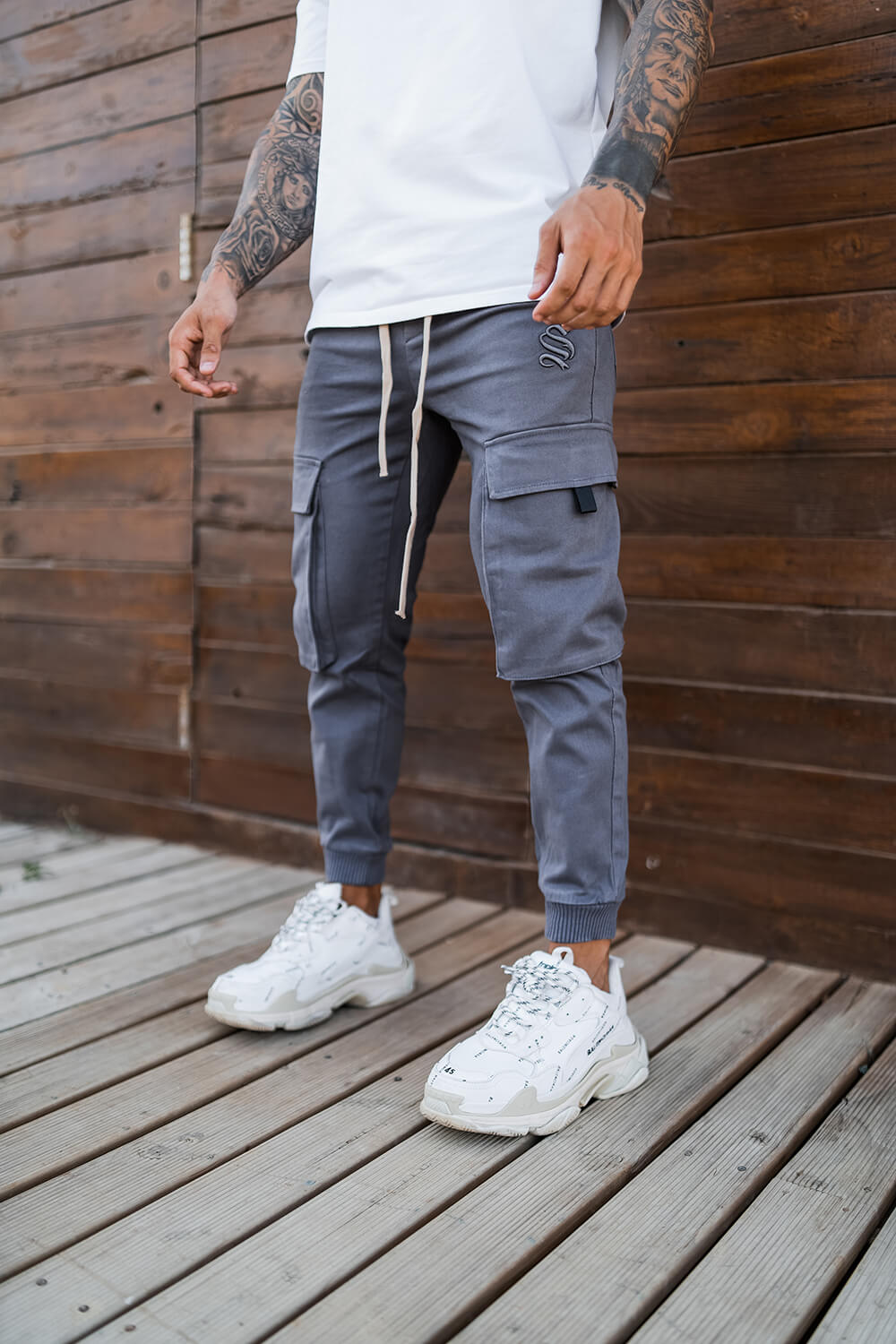 Nunez Relaxed Cargo Pants - Grey