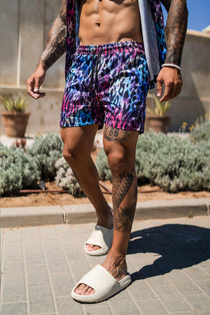 Resort Swim Shorts - Neon Leopard